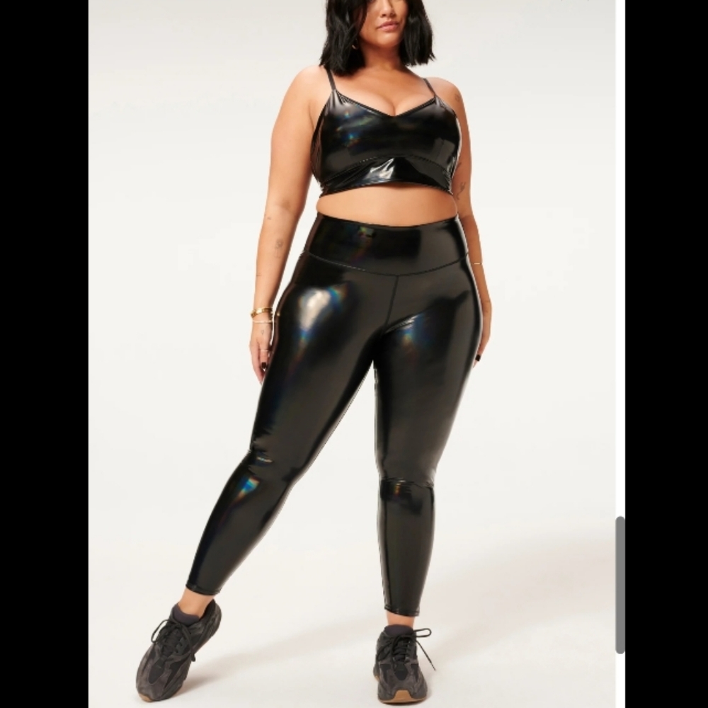 Good American HOLOGRAM 7/8 LEGGING size 4